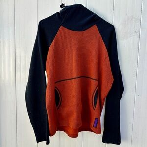 Vintage Melanzana Hooded Fleece Pullover Size Medium